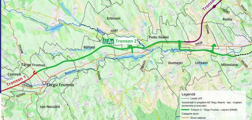 Sectiunea montana A8 Tg Mures – Ungheni: Loturile de capat raman in urma