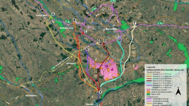 Autostrada Bucuresti – Giurgiu: Proiectantul a propus variantele de traseu