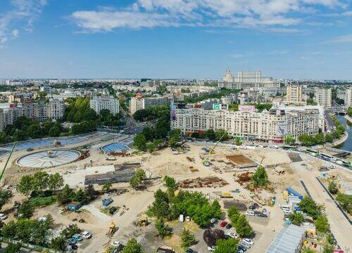 Planseul Unirii: Progresul lucrarilor executate de Constructii Erbasu permite redeschiderea unui nou tronson de drum