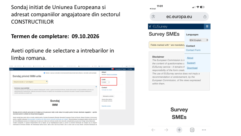 Formarea profesionala in constructii: Comisia Europeana consulta angajatorii din Romania