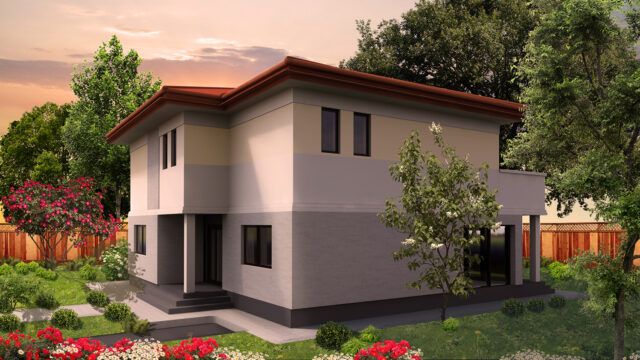 Casa mare cu etaj, pentru o familie tanara (planuri)