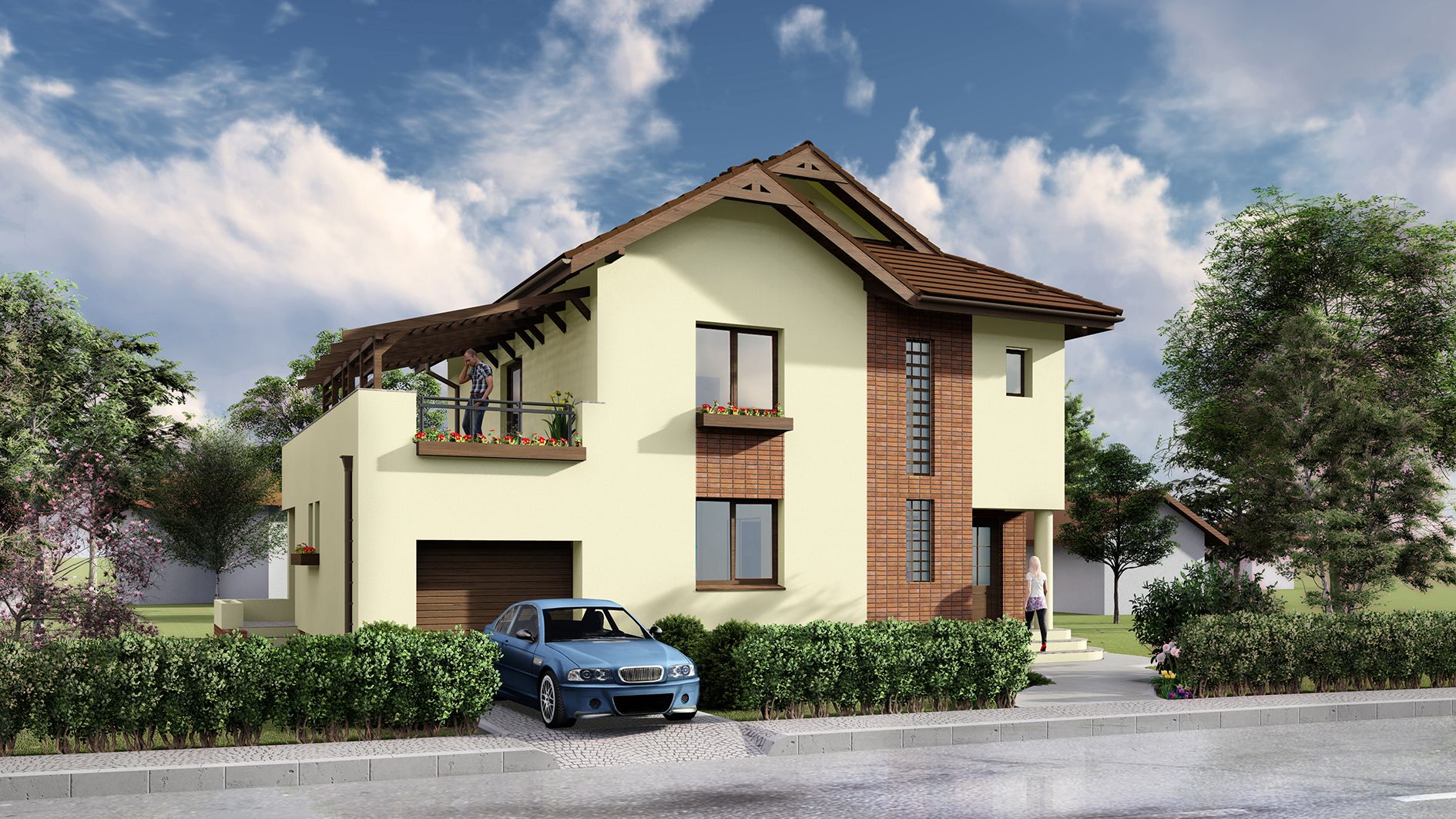 Casa pentru o familie cu patru membri (deviz general)