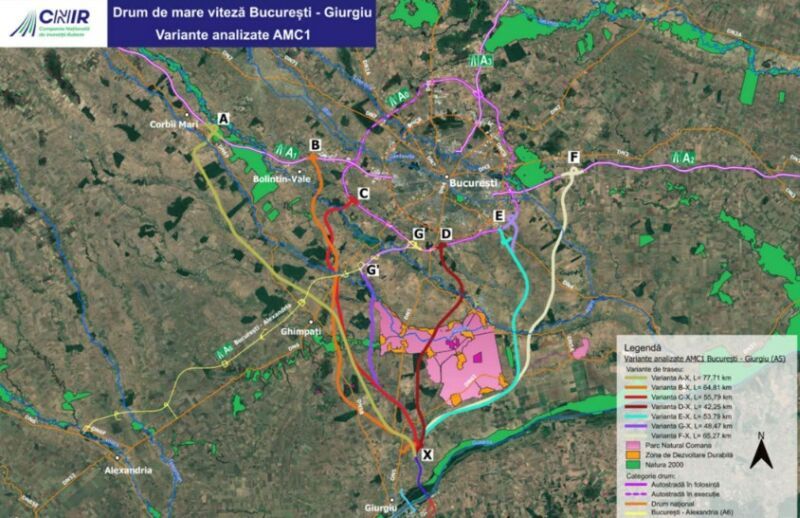 Drumul de mare viteza Bucuresti – Giurgiu parcurge etapa SF